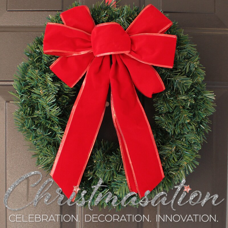 Pre-lit Choice of Decorative Bow All Occasion Wreath, for Door, Window, Mantle, Table Centerpiece, Welcome Wreath
